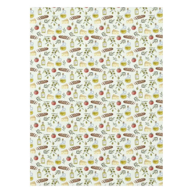 Mediterranean cuisine - culinary tablecloth (Front)