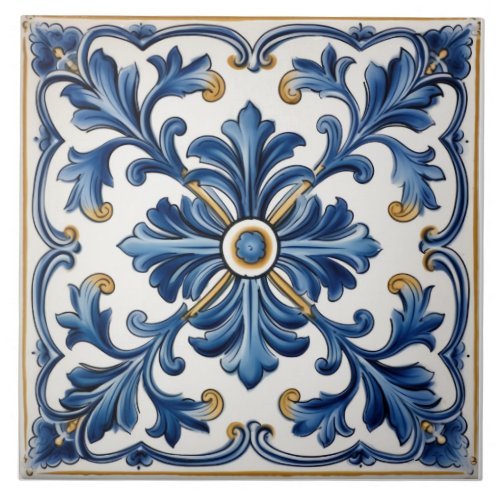 mediterranean design motif ceramic tile