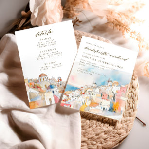 Mediterranean Destination Bachelorette Weekend Invitation