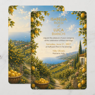 Mediterranean Escape wedding Riviera Harbor Invitation