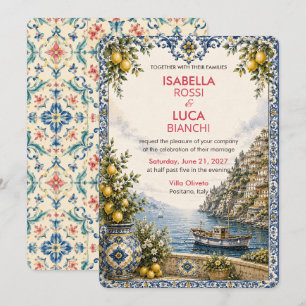 Mediterranean Escape wedding Riviera Harbor Invitation