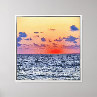Mediterranean Evening Sunset Over Paphos - Canvas Print