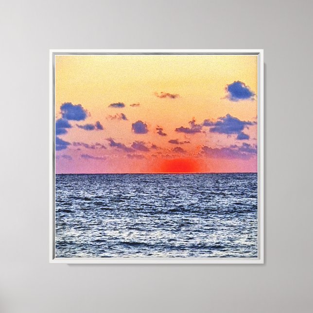 Mediterranean Evening Sunset Over Paphos - Canvas Print (Front)