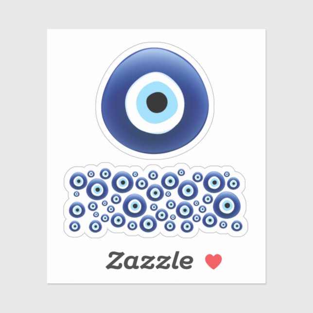 Mediterranean Evil Eye Charm Sticker (Sheet)
