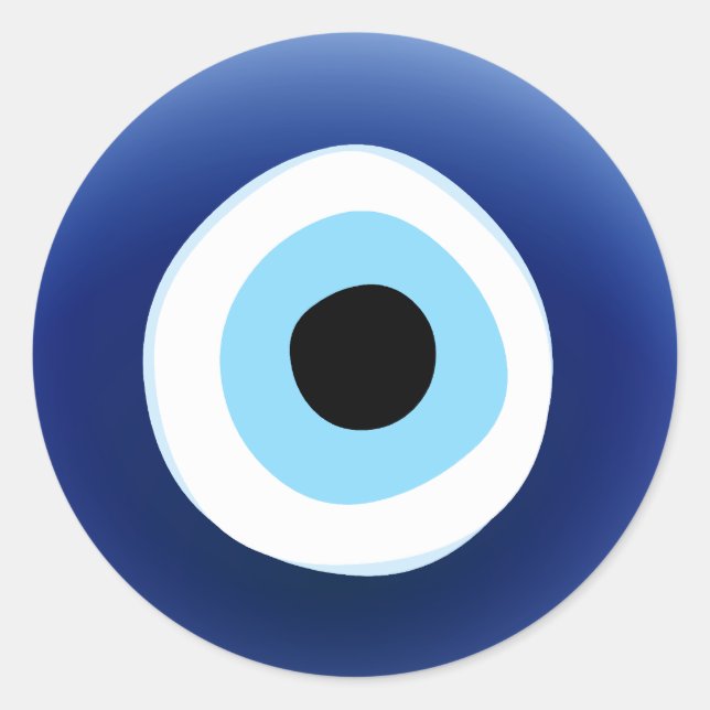 Mediterranean Evil Eye Protection Classic Round Sticker (Front)
