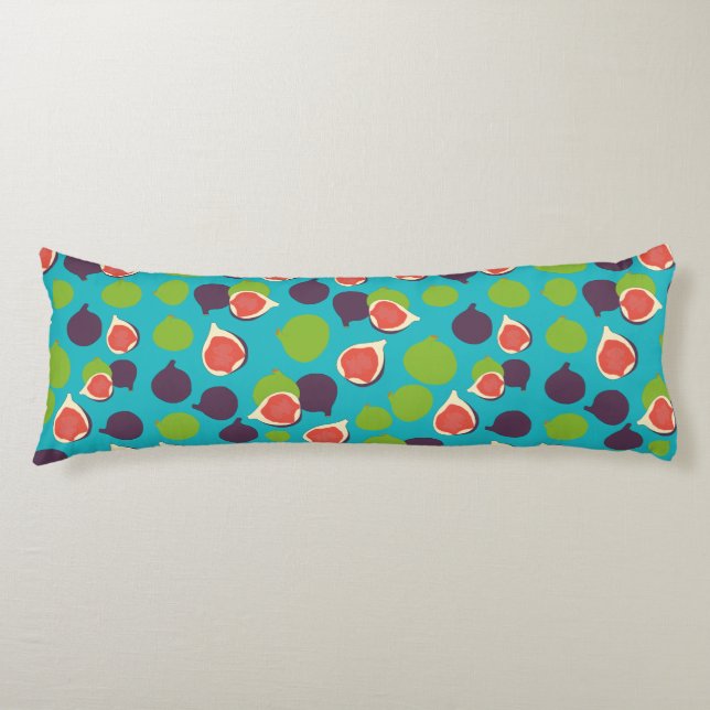 Mediterranean Fig Summer Fruit Pattern    Body Pillow (Front)
