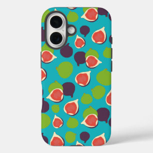Mediterranean Fig Summer Fruit Pattern   iPhone 16 Case