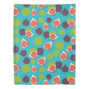 Mediterranean Fig Summer Fruit Pattern   Duvet Cover