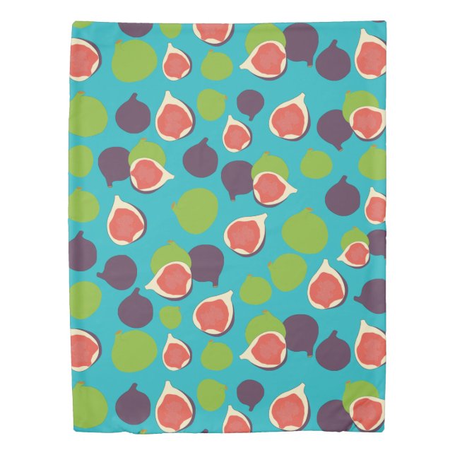 Mediterranean Fig Summer Fruit Pattern   Duvet Cover (Front)