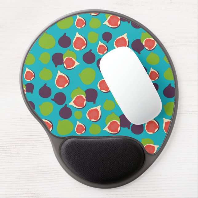 Mediterranean Fig Summer Fruit Pattern   Gel Mouse Pad (Left Side)