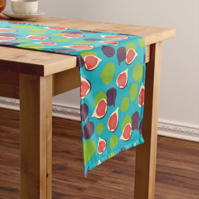 Mediterranean Fig Summer Fruit Pattern   Long Table Runner (In Situ)