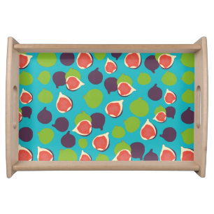 Mediterranean Fig Summer Fruit Pattern Serving Tray