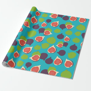 Mediterranean Fig Summer Fruit Pattern Wrapping Paper