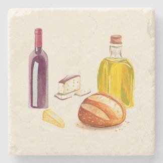 Mediterranean Flavors Stone Coaster