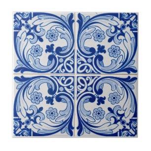 Mediterranean Floral Ceramic Tile