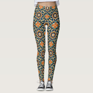 Mediterranean Floral Tile Leggings