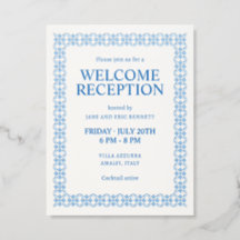 Mediterranean Frame Wedding Welcome Reception
