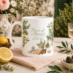 Mediterranean Fresh Off the Market Bridal Shower Coffee Mug