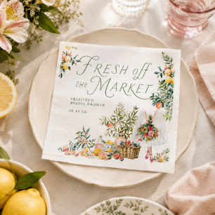 Mediterranean Fresh Off the Market Bridal Shower Napkins