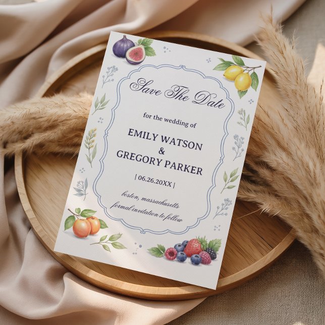 Mediterranean Fruit Floral Announcement Wedding (Creator Uploaded)