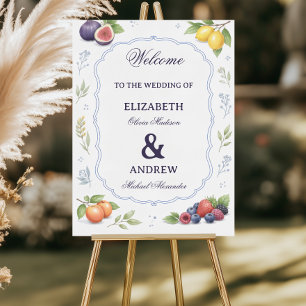 Mediterranean Fruit Floral Event Sign