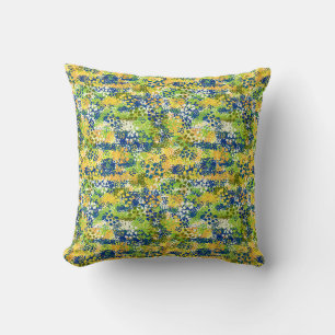 Mediterranean Garden Abstract Artistic Designer Throw Pillow
