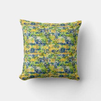 Mediterranean Garden Abstract Artistic Designer Throw Pillow