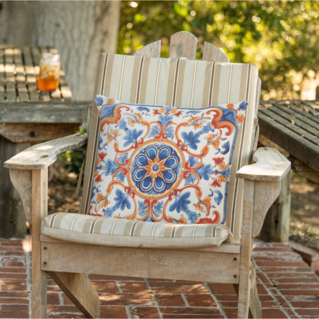 Mediterranean Garden Outdoor Pillow (Chair)