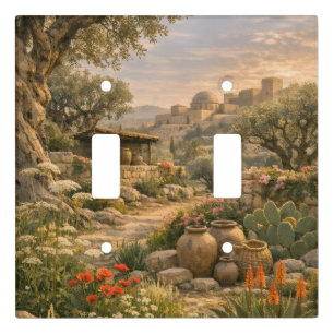 Mediterranean Garden Path Light Switch Cover