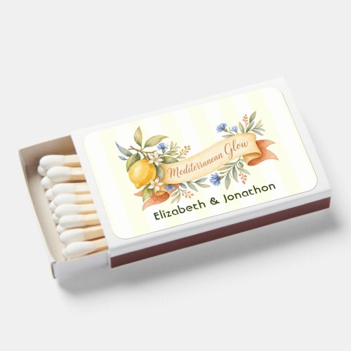 Mediterranean Glow Amalfi Coast Italian Wedding Matchboxes