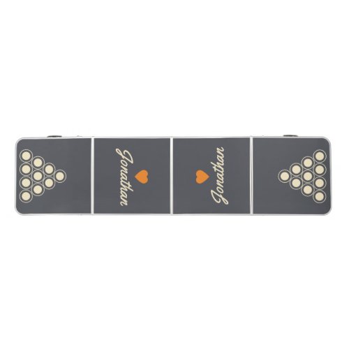 Mediterranean Gray Vintage OG Heart Signature Beer Pong Table