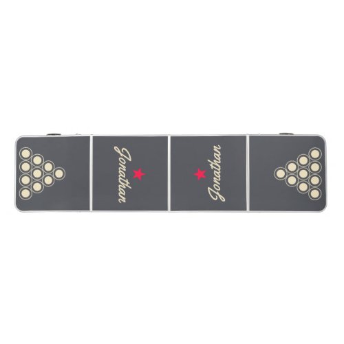 Mediterranean Gray Vintage Star Signature Beer Pong Table