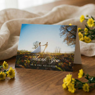 Mediterranean Greece Italian Lemon Citrus Floral  Thank You Card