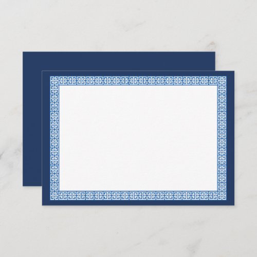 Mediterranean Greek Key Wedding Enclosure Card