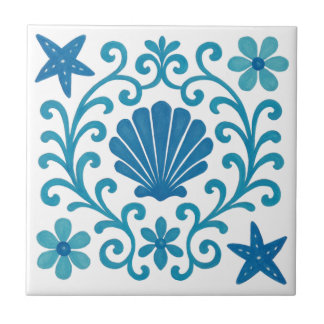 Mediterranean Harmony – Blue & Turquoise Coastal Ceramic Tile