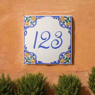 Mediterranean House Number – Arancia Ceramic Tile