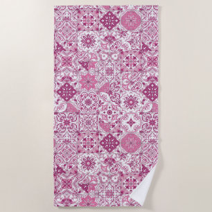 Mediterranean hues/ Azulejo tiles Beach Towel