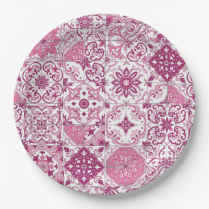 Mediterranean hues/ Azulejo tiles Paper Plates