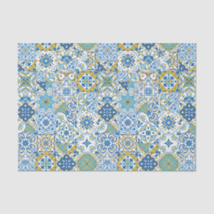 Mediterranean hues/ Azulejo tiles Tissue Paper