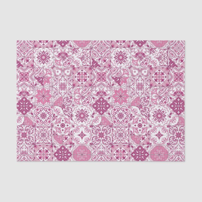 Mediterranean hues/ Azulejo tiles Tissue Paper (Front)
