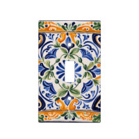 Mediterranean Italian Blue & Yellow Floral Flower