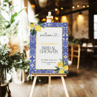 Mediterranean Italian Bridal Shower Welcome Sign