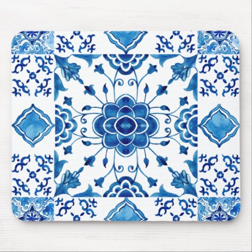 Mediterranean Italian tile design seamless  Mouse Pad