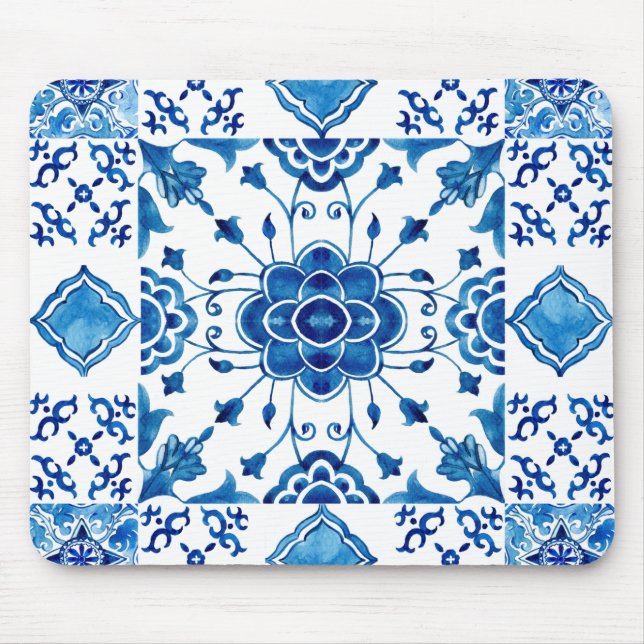 Mediterranean Italian tile design seamless  Mouse Pad (Front)