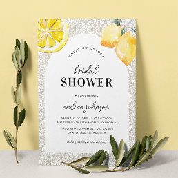 Mediterranean Italian Tile &amp; Lemon Bridal Shower Invitation