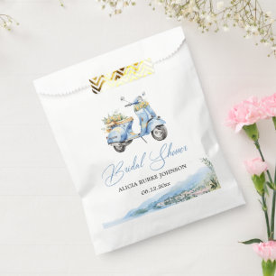 Mediterranean Italy Amalfi Vespa Bridal Shower Favor Bag