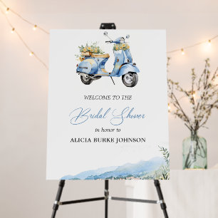 Mediterranean Italy Amalfi Vespa Bridal Shower Foam Board