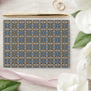 Mediterranean Italy Blue Tiles Bridal Shower Envelope