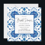 Mediterranean Italy Blue Tiles Greek Bridal Shower Invitation<br><div class="desc">Watercolor Positano Mediterranean Italy Tiles Lemon Main Squeeze Bridal Shower Invitation 
Message me for any needed adjustments</div>