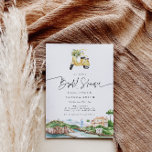 Mediterranean Italy Positano Lemon Bridal Shower Invitation<br><div class="desc">Watercolor Positano Mediterranean Italy Tiles Lemon Main Squeeze Bridal Shower Invitation 
Message me for any needed adjustments</div>